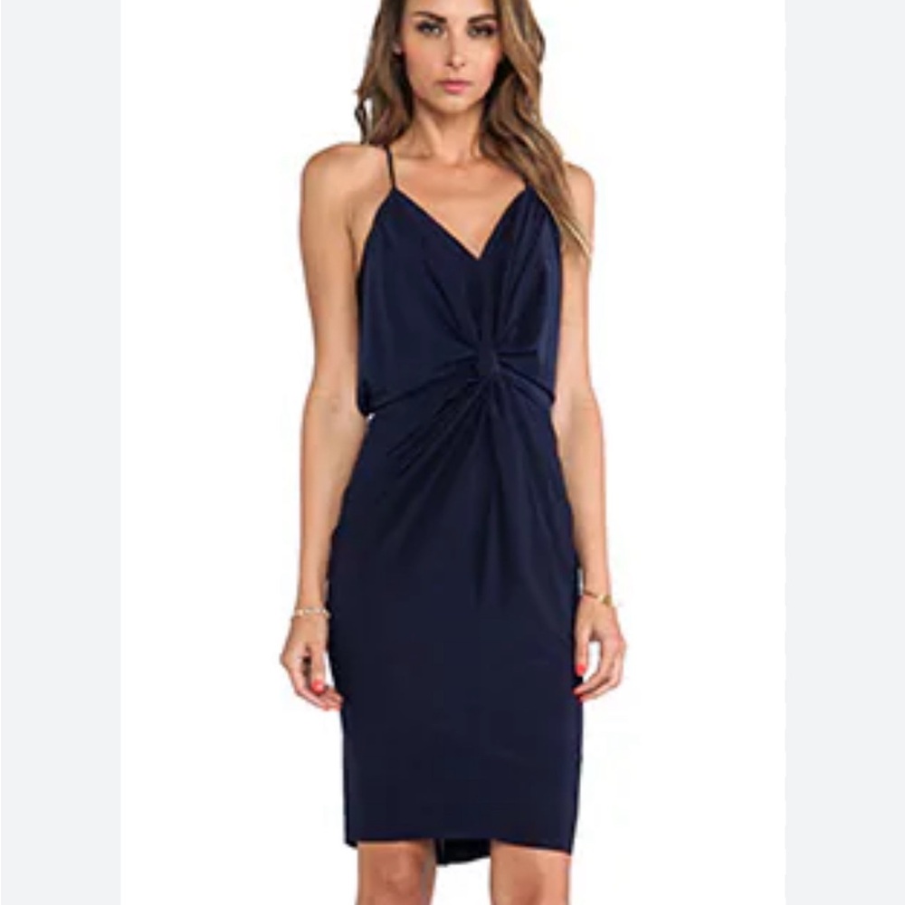 T-bags Los Angeles Domino tie front mini dress